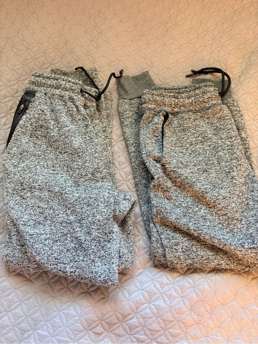 Mens Grey Legend Jogger Sweatpants with Drawstring Waist | 2 Pair Bundle